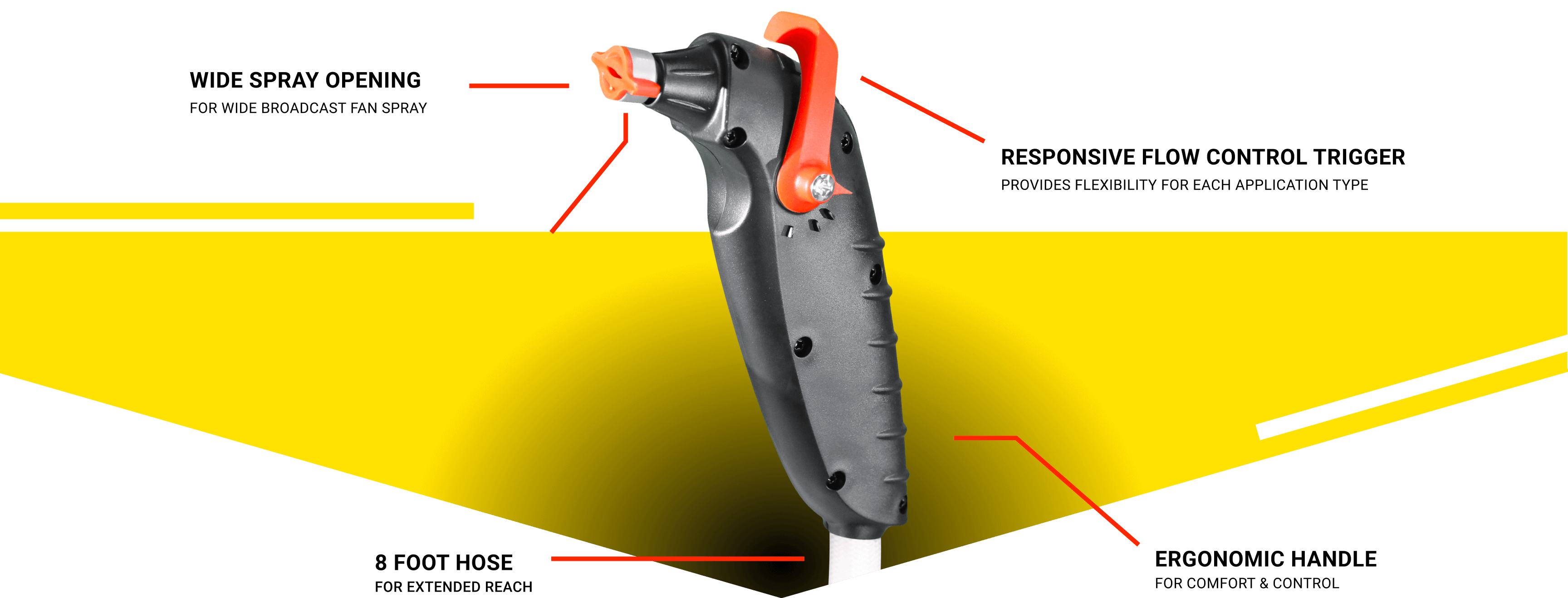 Wide Spray Applicator Features